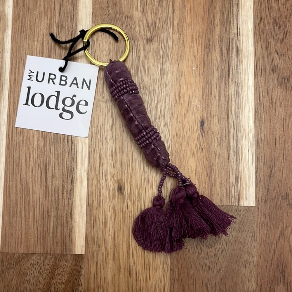 Velvet tassel key chain